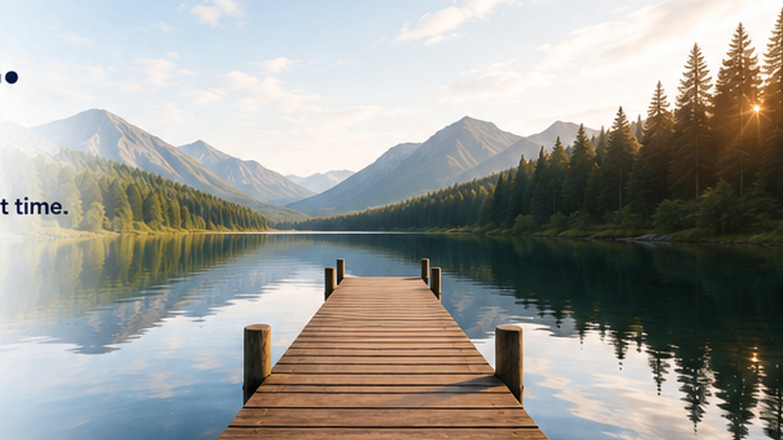 Calm lake and mountain view representing a long-term retirement journey